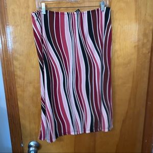NWT NY&co wavy striped skirt l